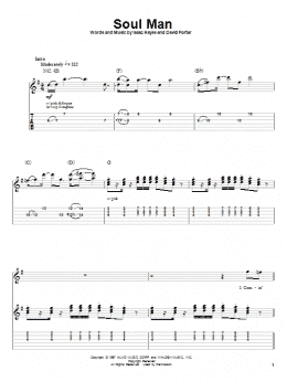 page one of Soul Man (Guitar Tab (Single Guitar))