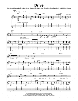 page one of Drive (Guitar Tab (Single Guitar))