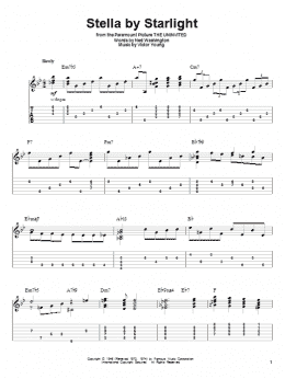 page one of Stella By Starlight (Guitar Tab (Single Guitar))