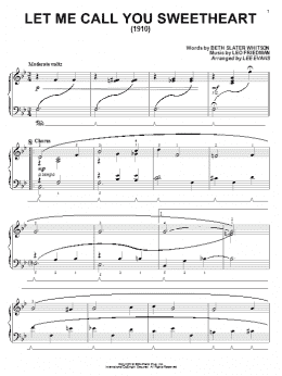 page one of Let Me Call You Sweetheart (Piano Solo)