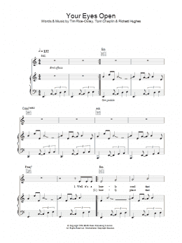 page one of Your Eyes Open (Piano, Vocal & Guitar Chords)