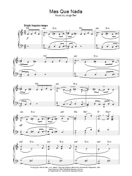 page one of Mas Que Nada (Piano Solo)