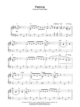 page one of Patricia (Piano Solo)