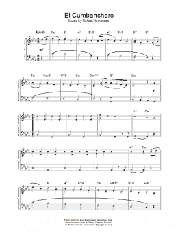 page one of El Cumbanchero (Piano Solo)