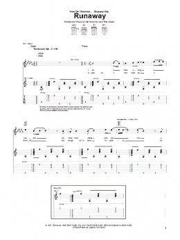 page one of Runaway (Guitar Tab)