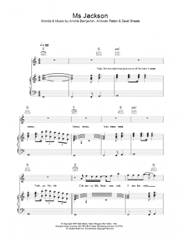 page one of Ms Jackson (Piano, Vocal & Guitar Chords)