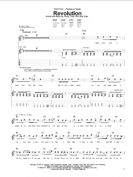 page one of Revolution (Guitar Tab)