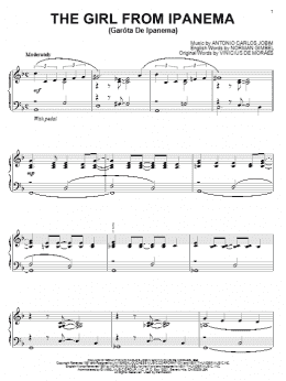 page one of The Girl From Ipanema (Garota De Ipanema) (Piano Solo)