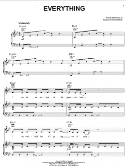 page one of Everything (Piano, Vocal & Guitar Chords (Right-Hand Melody))