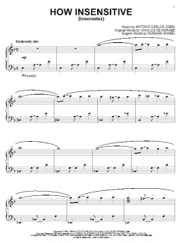 page one of How Insensitive (Insensatez) (Piano Solo)