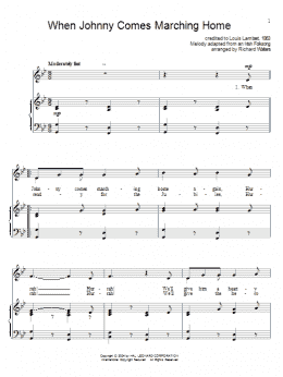 page one of When Johnny Comes Marching Home (Piano & Vocal)