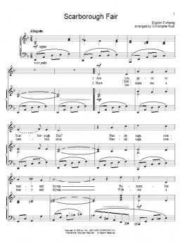 page one of Scarborough Fair (Piano & Vocal)