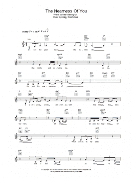 page one of The Nearness Of You (Lead Sheet / Fake Book)