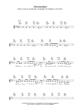 page one of Amsterdam (Lead Sheet / Fake Book)