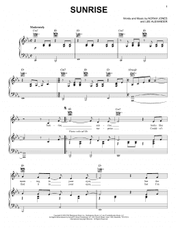 page one of Sunrise (Piano, Vocal & Guitar Chords (Right-Hand Melody))