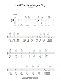 page one of Hark! The Herald Angels Sing (Lead Sheet / Fake Book)