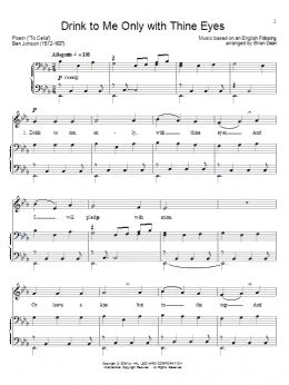 page one of Drink To Me Only With Thine Eyes (Piano & Vocal)