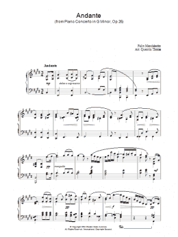 page one of Andante (Piano Solo)