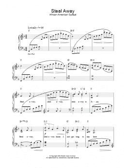 page one of Steal Away (Easy Piano)