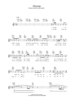 page one of Woman (Lead Sheet / Fake Book)