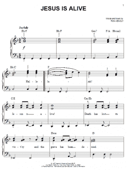 page one of Jesus Is Alive (Easy Piano)