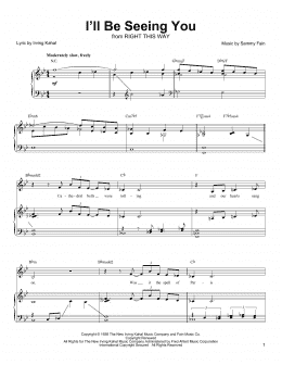 page one of I'll Be Seeing You (Piano, Vocal & Guitar Chords (Right-Hand Melody))