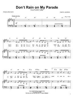 page one of Don't Rain On My Parade (Piano, Vocal & Guitar Chords (Right-Hand Melody))