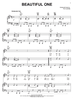 page one of Beautiful One (Piano, Vocal & Guitar Chords (Right-Hand Melody))