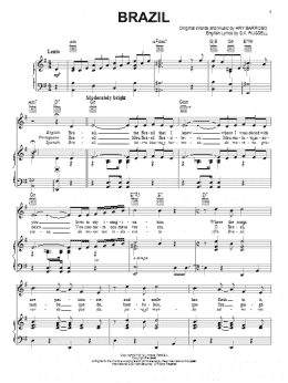 page one of Brazil (Piano, Vocal & Guitar Chords (Right-Hand Melody))