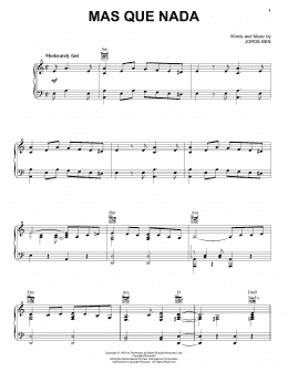 page one of Mas Que Nada (Piano, Vocal & Guitar Chords (Right-Hand Melody))