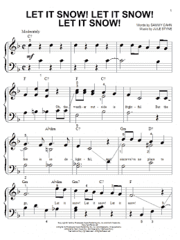 page one of Let It Snow! Let It Snow! Let It Snow! (Big Note Piano)