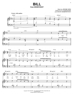 page one of Bill (Piano, Vocal & Guitar Chords (Right-Hand Melody))