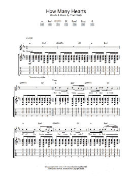 page one of How Many Hearts (Guitar Tab)