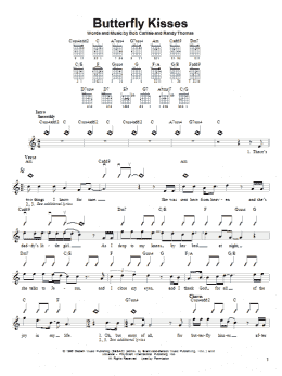 page one of Butterfly Kisses (Easy Guitar)