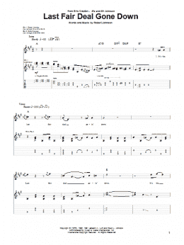 page one of Last Fair Deal Gone Down (Guitar Tab)