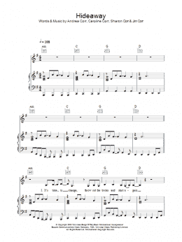 page one of Hideaway (Piano, Vocal & Guitar Chords)