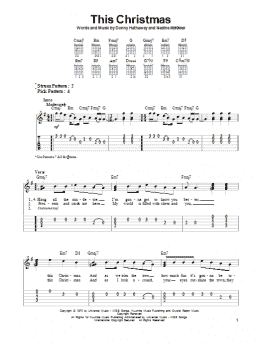 page one of This Christmas (Easy Guitar Tab)