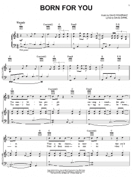 page one of Born For You (Piano, Vocal & Guitar Chords (Right-Hand Melody))