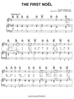 page one of The First Noel (Piano, Vocal & Guitar Chords (Right-Hand Melody))