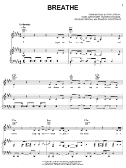 page one of Breathe (Piano, Vocal & Guitar Chords (Right-Hand Melody))