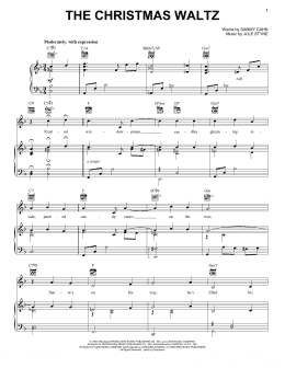 page one of The Christmas Waltz (Piano, Vocal & Guitar Chords (Right-Hand Melody))