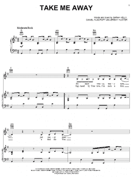 page one of Take Me Away (Piano, Vocal & Guitar Chords (Right-Hand Melody))