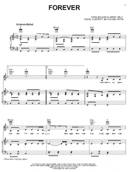 page one of Forever (Piano, Vocal & Guitar Chords (Right-Hand Melody))