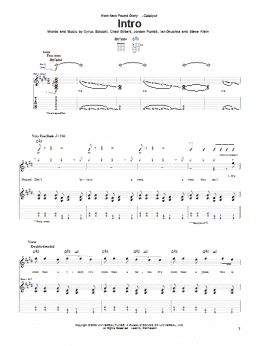 page one of Intro (Guitar Tab)