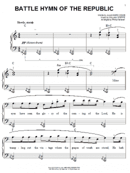 page one of Battle Hymn Of The Republic (Easy Piano)