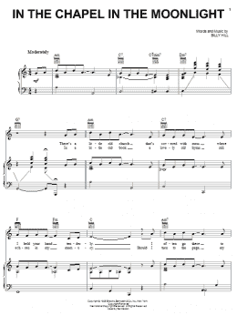 page one of In The Chapel In The Moonlight (Piano, Vocal & Guitar Chords (Right-Hand Melody))