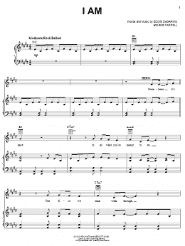 page one of I Am (Piano, Vocal & Guitar Chords (Right-Hand Melody))