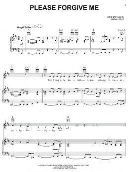 page one of Please Forgive Me (Piano, Vocal & Guitar Chords (Right-Hand Melody))