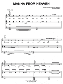 page one of Manna From Heaven (Piano, Vocal & Guitar Chords (Right-Hand Melody))