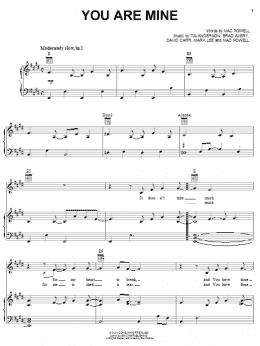 page one of You Are Mine (Piano, Vocal & Guitar Chords (Right-Hand Melody))